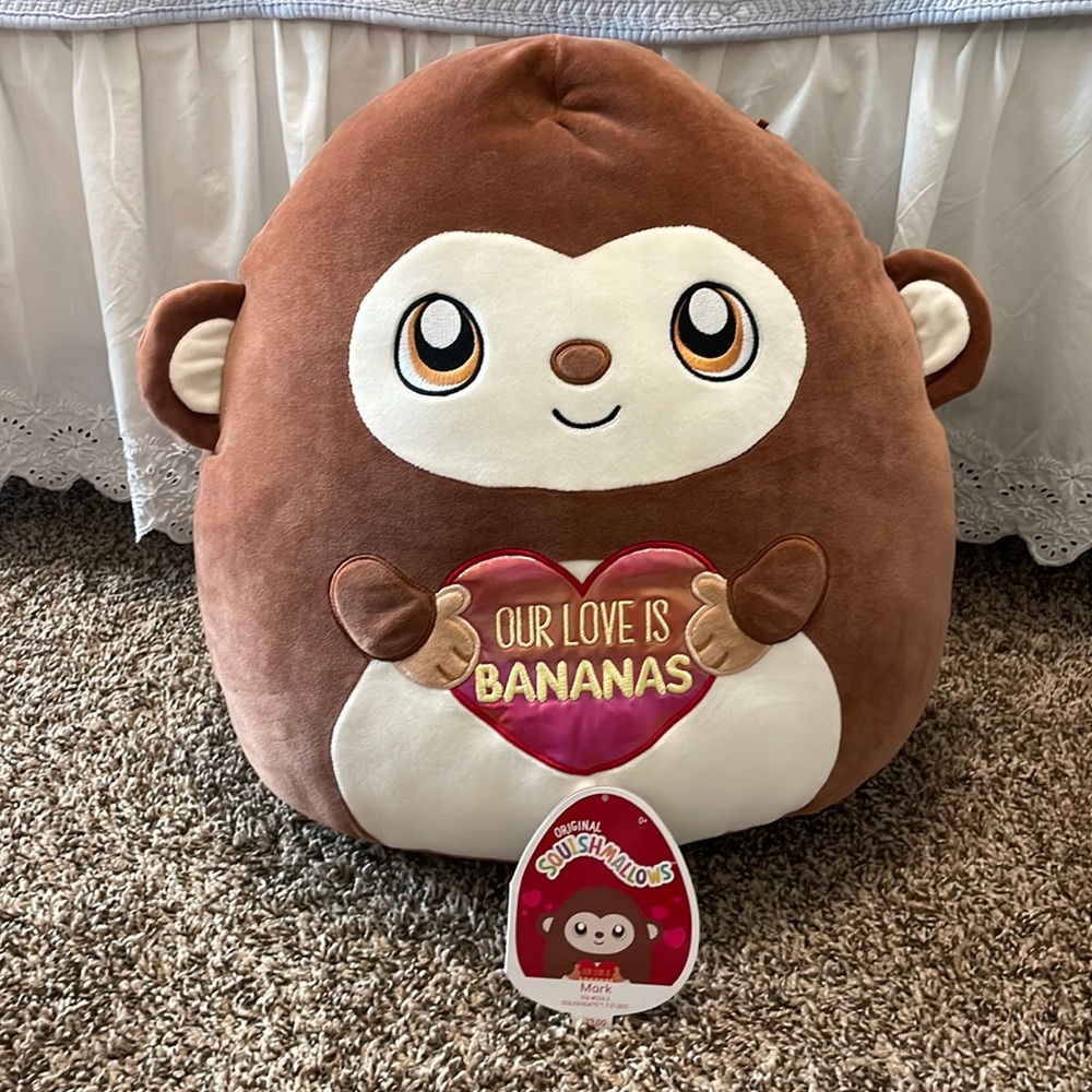 Squishmallow Mark the Monkey Valentines 2022